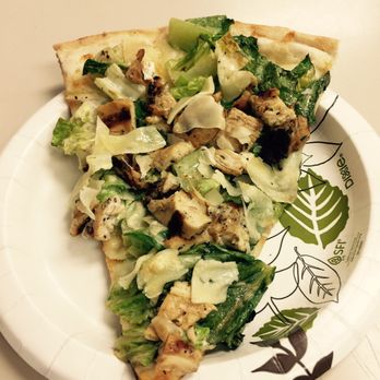 Frantoni's Pizza - Grilled Chicken Caesar Salad Slice.....YUMMY - Pizza Near Me - East Meadow, New York Frantoni's Pizza - Grilled Chicken Caesar Salad Slice.....YUMMY - Pizza Near Me - East Meadow, New York