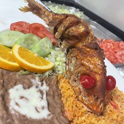 Mi Familia Mexicana - Huachinango (fried red snapper)