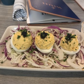 The Whale Chicago - Caviar Deviled Eggs - New American Near Me - Chicago, Illinois The Whale Chicago - Caviar Deviled Eggs - New American Near Me - Chicago, Illinois
