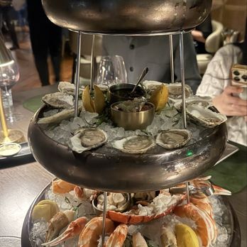 Crown Block - large seafood tower - Sushi Bars Near Me - Dallas, Texas