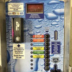 Duluth Carwash Company - Woodland Location - Each wash bay accepts credit cards or coins.  Coin machine can be found in the lobby.