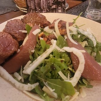 Turquoise Restaurant - Turquoise salad with beef kabob - Turkish Near Me - Chicago, Illinois