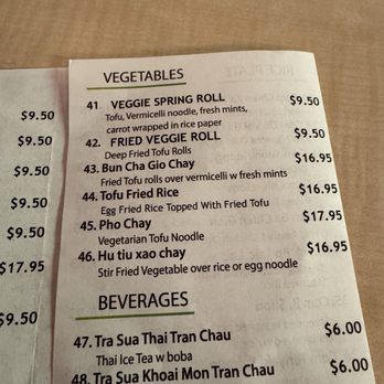 Simmering Pho Cafe - Vegetable menu - Vietnamese Near Me - Morgan Hill, California
