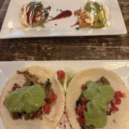 Chicken Sopas and Carnitas Tacos. Chicken Sopas and Carnitas Tacos.