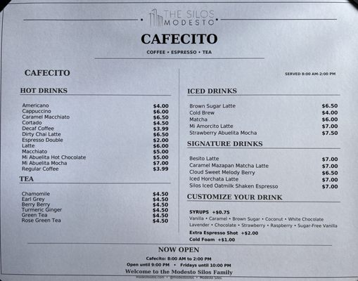 Menu photo 3 Modesto Silos Modesto, CA