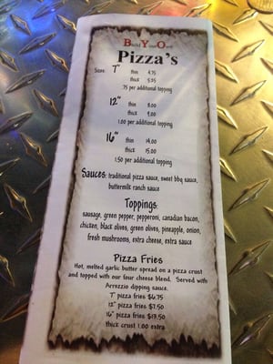 Menu photo 1 Jailhouse Saloon, LLC Centerville, WI
