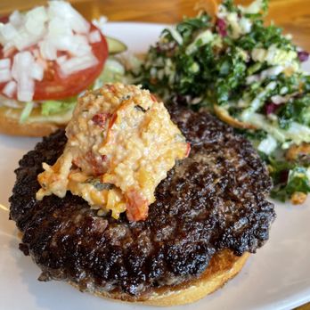 Northstar Cafe - Pimiento cheeseburger. Follow @ohiofoodlover on Instagram for more Ohio eats. - New American Near Me - Westerville, Ohio