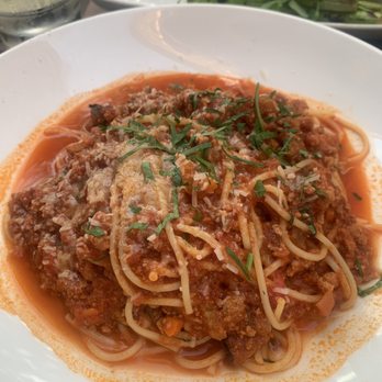 Scampo - The picture makes it look bigger than it is. You're better off making your own Bolognese at home. - Italian Near Me - Boston, Massachusetts Scampo - The picture makes it look bigger than it is. You're better off making your own Bolognese at home. - Italian Near Me - Boston, Massachusetts