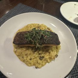 Salmon and risotto