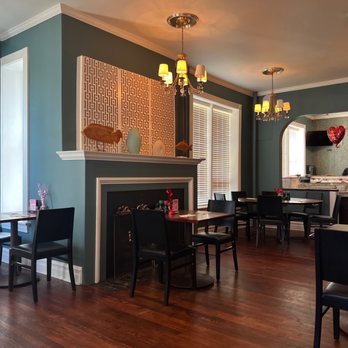 Misago Bistro - a dining room with a fireplace - Sushi Bars Near Me - Lebanon, Pennsylvania
