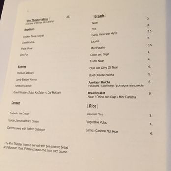 Rasika - Menu (Nov 2017) - Indian Near Me - Washington, DC, District of Columbia Rasika - Menu (Nov 2017) - Indian Near Me - Washington, DC, District of Columbia