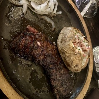 Corralito Steak House - Arrachera steak, with baked potato - Steakhouses Near Me - El Paso, Texas