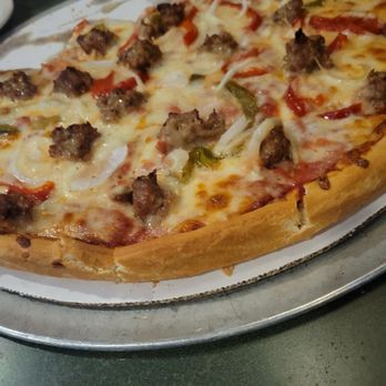 Pepe's Restaurant & Lounge - Sausage, peppers, and onion pizza - Pizza Near Me - Manchester, Connecticut Pepe's Restaurant & Lounge - Sausage, peppers, and onion pizza - Pizza Near Me - Manchester, Connecticut