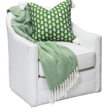 Mac Fabrics & Design Center - Custom upholstery on this Scalamandre swivel chair - Fabric Stores Near Me - West Palm Beach, Florida