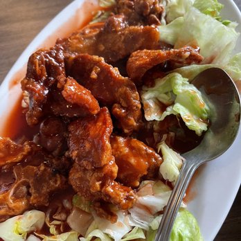 Annie's Panda Garden - Peking pork had dry meat but still crunchy I spit of the abundance of sauce. - Seafood Near Me - Vallejo, California Annie's Panda Garden - Peking pork had dry meat but still crunchy I spit of the abundance of sauce. - Seafood Near Me - Vallejo, California