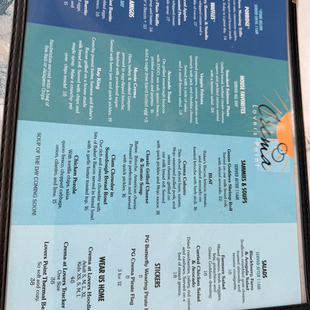 Crema - Menu - Breakfast & Brunch Near Me - Pacific Grove, California