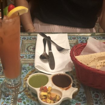 Karma Kafe - Delicious cocktail and complimentary "pappar" with delicious sweet and spicy chutneys, as well as spicy pickled onions! - Indian Near Me - Hoboken, New Jersey Karma Kafe - Delicious cocktail and complimentary "pappar" with delicious sweet and spicy chutneys, as well as spicy pickled onions! - Indian Near Me - Hoboken, New Jersey