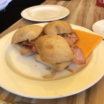 Queen Victoria Place Restaurant - Smoked bacon sliders. Tastes more like a ham sandwich. - Bars Near Me - Niagara Falls, Ontario Queen Victoria Place Restaurant - Smoked bacon sliders. Tastes more like a ham sandwich. - Bars Near Me - Niagara Falls, Ontario