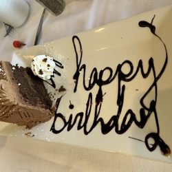 Vincent's Steakhouse - Surprise birthday cake!
