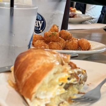 Bay Local Eatery - Sammie with garlic parm tater tots - Breakfast & Brunch Near Me - Virginia Beach, Virginia