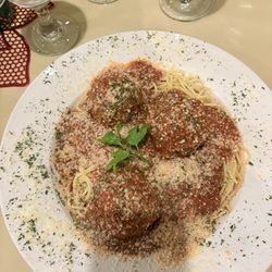 Amelia's Authentic Italian Eatery - Spaghetti and 3 Large Meatballs with Marinara Sauce.