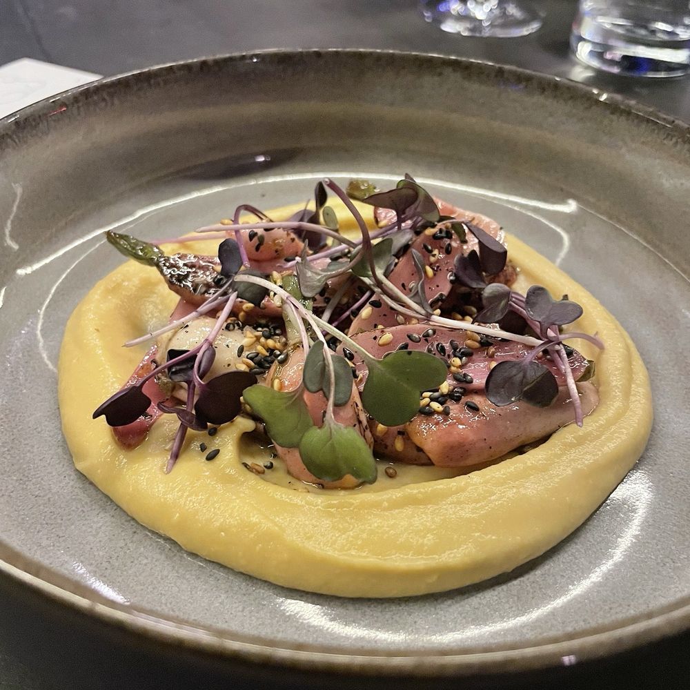 BearLeek - Radishes with chickpea miso purée. - American Near Me - Denver, Colorado