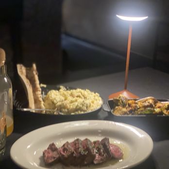 Symmetry - Bison, bone marrow mashed potatoes, brussel sprouts, peace pipe - Steakhouses Near Me - Oklahoma City, Oklahoma Symmetry - Bison, bone marrow mashed potatoes, brussel sprouts, peace pipe - Steakhouses Near Me - Oklahoma City, Oklahoma