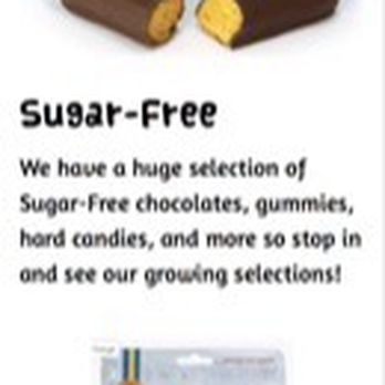 SugarRush Sweets & Treats - Website listing the amount of sugar free candy available ( which is not available in store) - Ice Cream & Frozen Yogurt Near Me - Frankenmuth, Michigan
