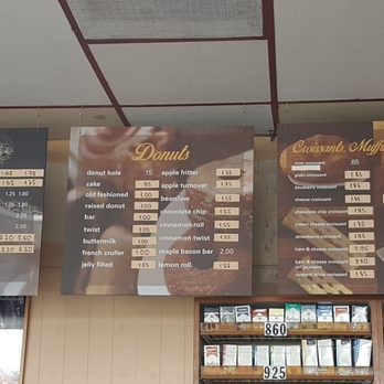 Big Jim's Donuts - Menu Price Board (09/04/17). #Glendale #Donuts - Donuts Near Me - Glendale, California
