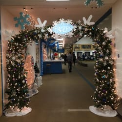 The entrance of the auditorium always decorated for every season.