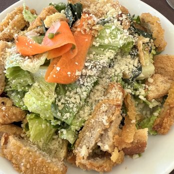 Veg Kitchen + Bar - Kale Cesar (I asked for the Impossible nuggets on the side, guess the kitchen didn't get the memo) - Vegan Near Me - Sacramento, California Veg Kitchen + Bar - Kale Cesar (I asked for the Impossible nuggets on the side, guess the kitchen didn't get the memo) - Vegan Near Me - Sacramento, California