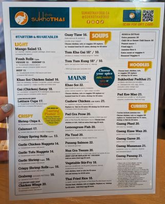 Menu photo 4 Sukho Thai Markham, ON