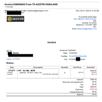 Gold's Gym - Austin Highland - This bill is fine. I consented to this purchase. - Gyms Near Me - Austin, Texas