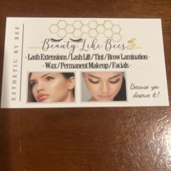 Beauty Like Bees - B specializes in Lash Extensions and many other lash needs. Permanent makeup and Facials.