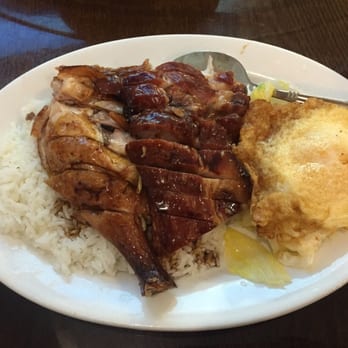 Shun Wang - Roast duck, roast pork, fried egg over rice. - Barbeque Near Me - Elmhurst, New York Shun Wang - Roast duck, roast pork, fried egg over rice. - Barbeque Near Me - Elmhurst, New York