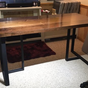 Exotic Lumber - Slab walnut desk mounted on powder coated custom welded legs. - Building Supplies Near Me - Annapolis, Maryland