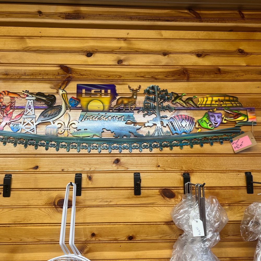 a canoe with various items on it