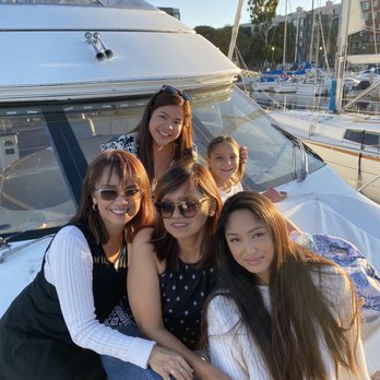Happiest Ours - Friends enjoying the front of the yacht! - Boat Charters Near Me - Marina Del Rey, California Happiest Ours - Friends enjoying the front of the yacht! - Boat Charters Near Me - Marina Del Rey, California