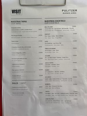 Menu photo 2 Sky Bar Buenos Aires, C