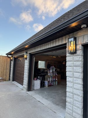 Electrical Work - For this beautiful Cambridge bungalow, we wired and installed 64 low voltage landscaping lights, 3 new sconce lights and 1 solar powered LED address lettering. Electrical Work - For this beautiful Cambridge bungalow, we wired and installed 64 low voltage landscaping lights, 3 new sconce lights and 1 solar powered LED address lettering.