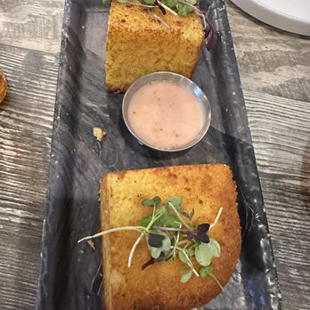 Sweet T's Southern Eatery - Cornbread with strawberry butter - Soul Food Near Me - Montclair, New Jersey Sweet T's Southern Eatery - Cornbread with strawberry butter - Soul Food Near Me - Montclair, New Jersey