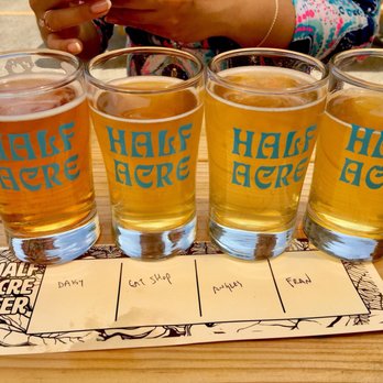Half Acre Beer - beer flight - Breweries Near Me - Chicago, Illinois