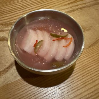 San Ho Won - Dongchimi with preserved green plum - Korean Near Me - San Francisco, California