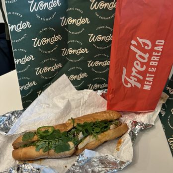 Wonder 97th & Columbus - Spicy Grilled Chicken sandwich from Fred's Meat & Bread - Food Delivery Services Near Me - New York, New York Wonder 97th & Columbus - Spicy Grilled Chicken sandwich from Fred's Meat & Bread - Food Delivery Services Near Me - New York, New York