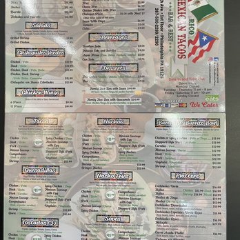 Rico Mexican Tacos - Menu - Mexican Near Me - Philadelphia, Pennsylvania Rico Mexican Tacos - Menu - Mexican Near Me - Philadelphia, Pennsylvania
