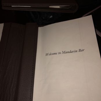 Mandarin Bar - The first page of the bar menu - Wine Bars Near Me - Knightsbridge, XGL