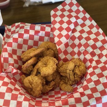 The Boiling Pot - The small shrimp platter option. Very nice size shrimp with two side options, I chose corn and potatoes. - Seafood Near Me - Mobile, Alabama