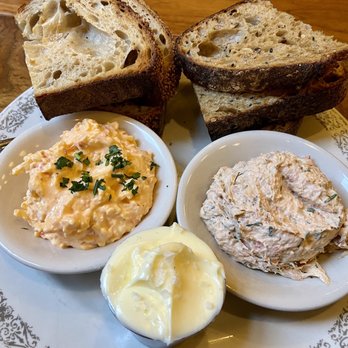 The Publican - Publican Bread Plate with pimento cheese, salted butter, smoked fish dip - New American Near Me - Chicago, Illinois The Publican - Publican Bread Plate with pimento cheese, salted butter, smoked fish dip - New American Near Me - Chicago, Illinois