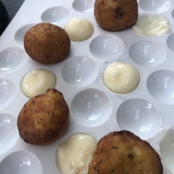Llamber - Cod fish fritters with maple aoli are a must. So so good! - Spanish Near Me - Barcelona, B