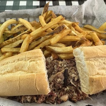 Snead's Bar-B-Q - The Log with fresh cut fries. - Barbeque Near Me - Belton, Missouri